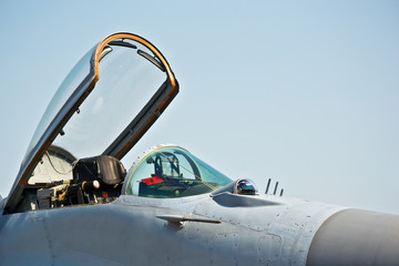 Fototapeta na wymiar wojskowy samolot odrzutowy
