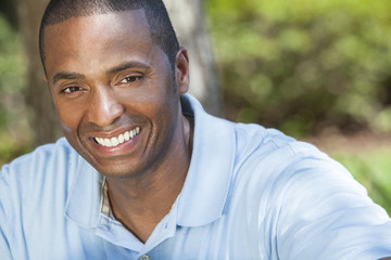 Fototapeta premium Happy African American Man Smiling