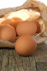 Chicken brown eggs