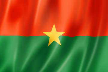 Burkina Faso flag - obrazy, fototapety, plakaty