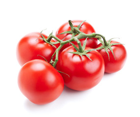 red tomato vegetable isolated on white