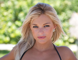 Naklejka premium Beautiful Smiling Young Blond Woman