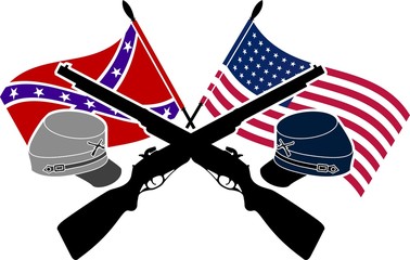 American Civil War. stencil. second variant