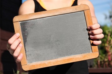 alte Schultafel ohne Beschriftung