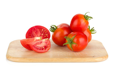 Ripe tomatoes and basil