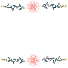 Obraz premium Flower of frame on white background