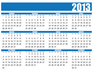 calendario 2013 - obrazy, fototapety, plakaty