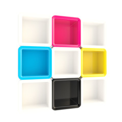 Copyspace window shelf set showcase