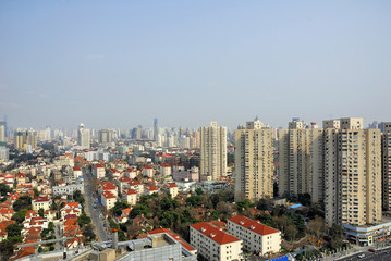 Fototapeta na wymiar China Shanghai Puxi skyline