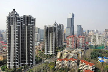 Fototapeta premium China Shanghai Puxi skyline
