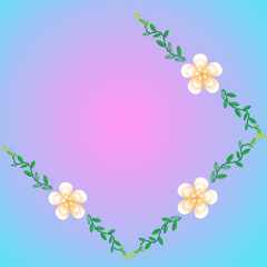 Obraz na płótnie Canvas Flower of frame on color background