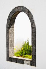 acores; plants in a church yard