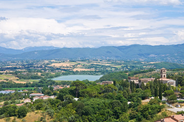 Naklejka na ściany i meble Panoramiczny widok z Narni. Umbria. Włochy.