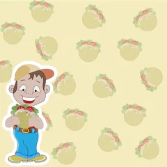 Deurstickers Background_Fast food © Silvy78