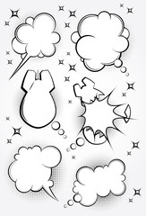 Comic style speech bubbles collection