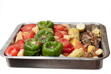 yemista - traditional greek dish 10 - ready to cook (Isolated)