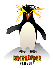 Naklejka premium Rockhopper Penguin illustration