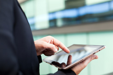 Business man working with a digital tablet