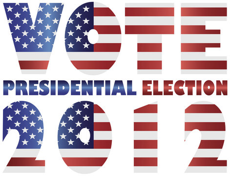 Vote 2012 USA Presidential Election Illustration