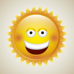 sun with eyes and smile