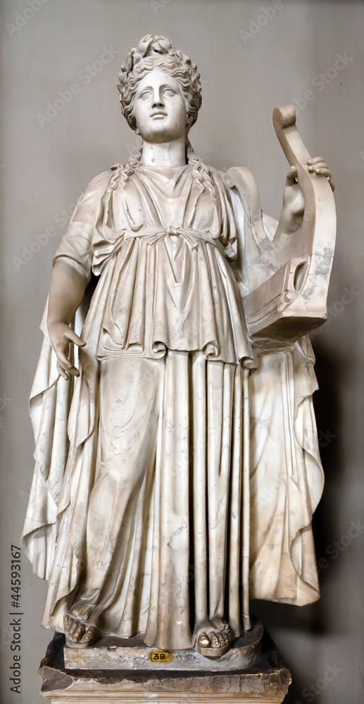 Wall mural Statue of Apollo holding a  lyre