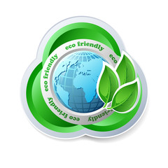 Ecology concept vector icon with globe