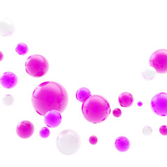 Abstract copyspace backdrop made of glossy spheres