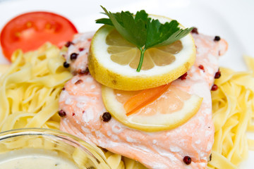 pasta and smoked salmon