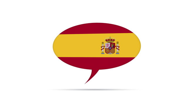 Spain Flag Speech Bubble