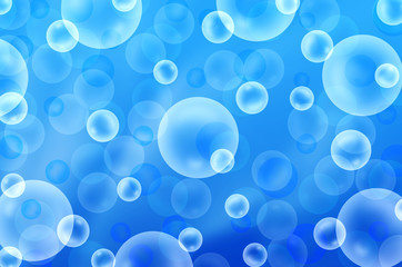 bubbles in the blue water, abstract background