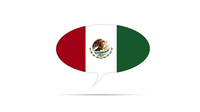 Mexico Flag Speech Bubble