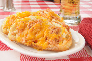 Italian toast with deviled ham