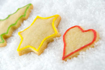 Weihnachtsplätzchen im Schnee