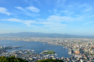 Fototapeta na wymiar 函館山から見える函館の昼景