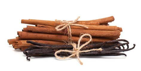 tied cinnamon and vanilla beans