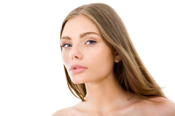 Naklejka premium Woman with long hair
