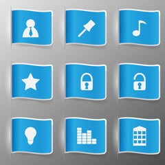 Set of web icons. Vector illustration. 