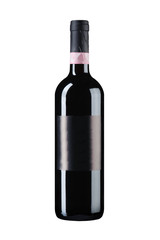 wine bottle on white background