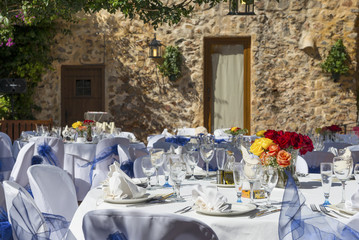 Wedding Reception outdoors in Spain