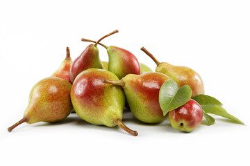 Ripe pears.Objects are isolated on a white background.
