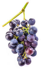 Ripe grapes, Isolated on white background