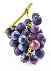 Ripe grapes, Isolated on white background