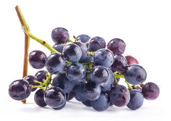 Ripe grapes, Isolated on white background