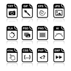 File type black icons - graphic and web design, web development
