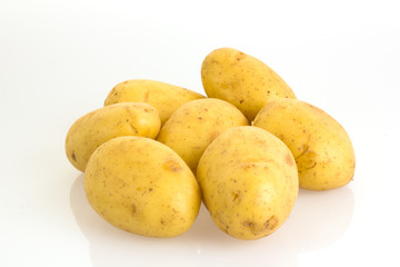 potatoes isolated on white background