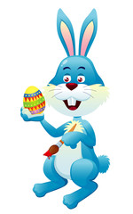 Easter bunny painting Easter eggs