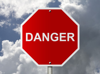 Stop Sign with word Danger