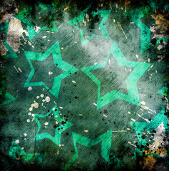 grunge background with scattered stars