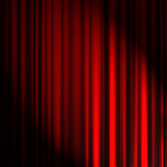 red curtain