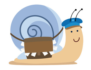 cute kawaii snail mail